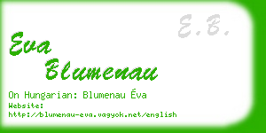 eva blumenau business card